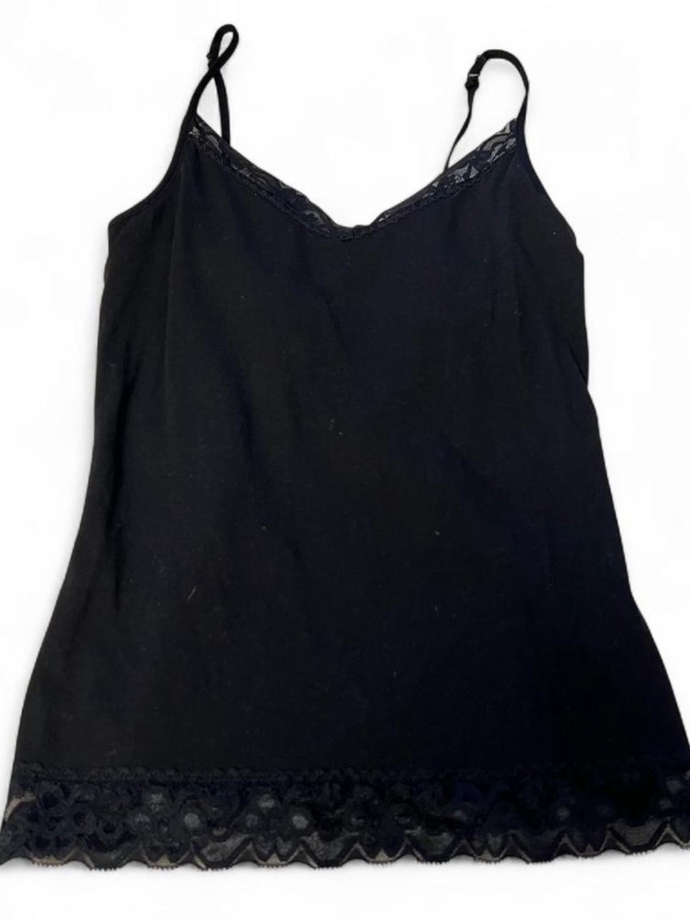 No Boundaries Black Lace-Trim Camisole